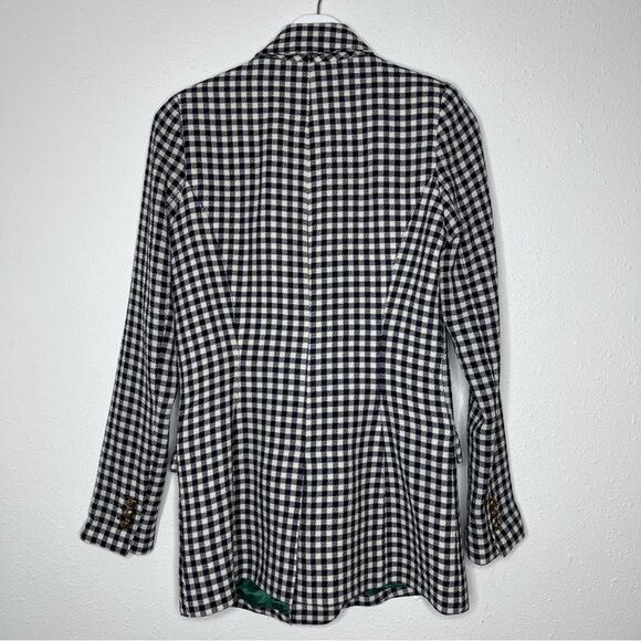 Smythe Tailored Blazer in Navy Check Size 2 NWT - Picture 5 of 8